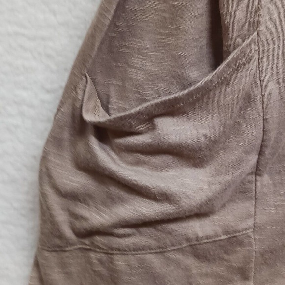 CATO Women's XL‎ Stretchy Comfy Cowl Neck Tunic Shirt Front Pockets Brown - Picture 4 of 13